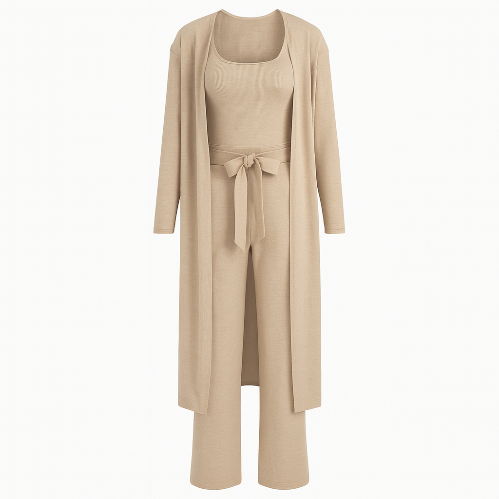 3-teiliges Damen-Pyjama-Set aus – Loungewear & Nachtwäsche