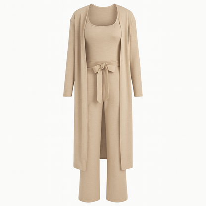 3-teiliges Damen-Pyjama-Set aus – Loungewear & Nachtwäsche